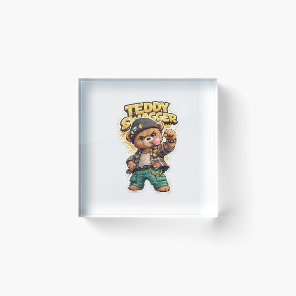 Item preview, Teddy Swagger – Badass Chibi Bear Streetwear Sticker ?? designed and sold by SparkVault.