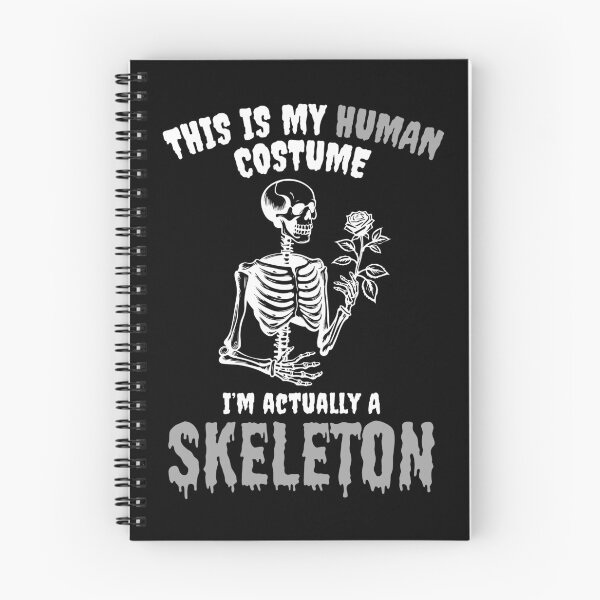 Item preview, This Is My Human Costume, I'm Actually A Skeleton Halloween Funny T-Shirt designed and sold by OldSkullDesigns.