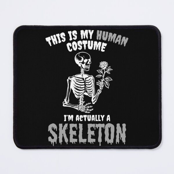 Item preview, This Is My Human Costume, I'm Actually A Skeleton Halloween Funny T-Shirt designed and sold by OldSkullDesigns.