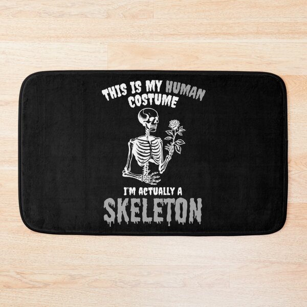 Item preview, This Is My Human Costume, I'm Actually A Skeleton Halloween Funny T-Shirt designed and sold by OldSkullDesigns.