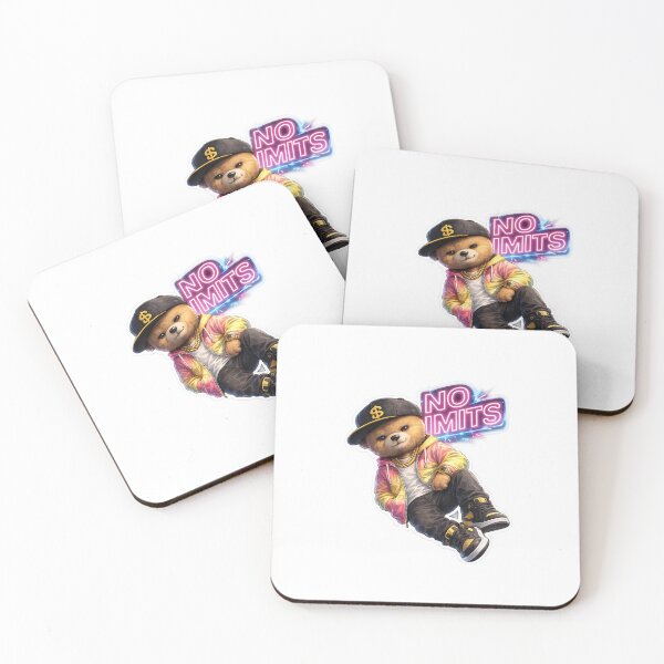Item preview, NO LIMITS – Swag Teddy Bear Streetwear Neon Sticker ?? designed and sold by SparkVault.