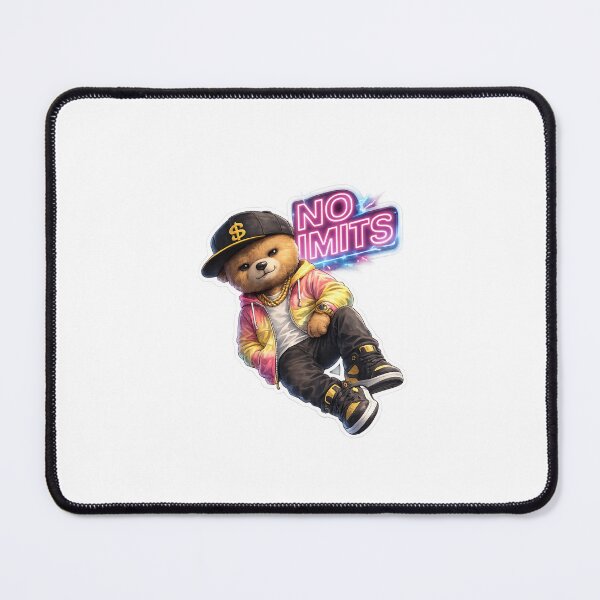 Item preview, NO LIMITS – Swag Teddy Bear Streetwear Neon Sticker ?? designed and sold by SparkVault.