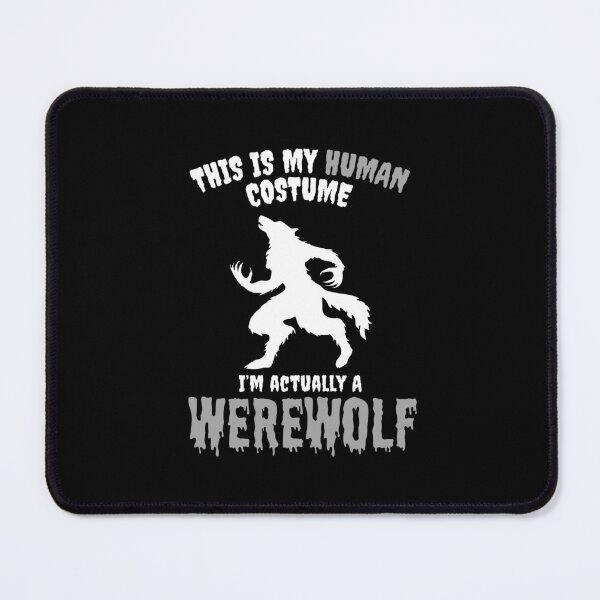 Item preview, This Is My Human Costume, I'm Actually A Werewolf Halloween Funny T-Shirt designed and sold by OldSkullDesigns.