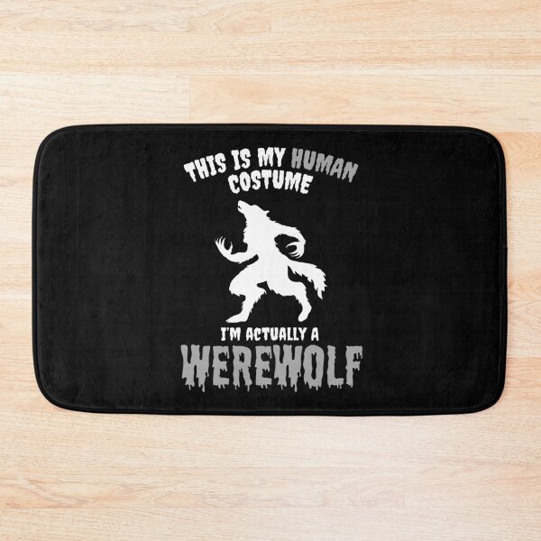 Item preview, This Is My Human Costume, I'm Actually A Werewolf Halloween Funny T-Shirt designed and sold by OldSkullDesigns.