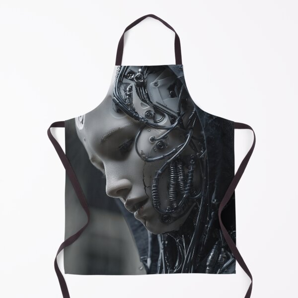Item preview, Female Cyborg Portrait Dark Cyberpunk Aesthetic designed and sold by cyberartmaker.