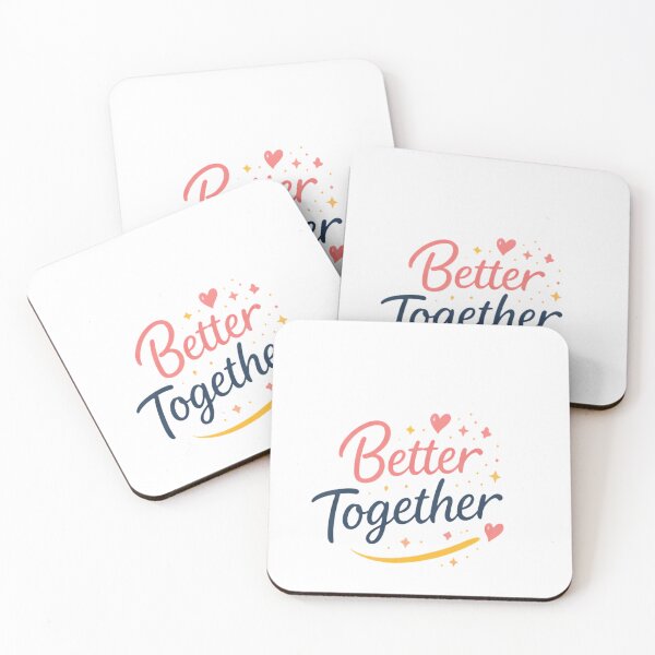 Item preview, Better Together Minimal Romantic Design | Simple Love Quote designed and sold by Lovestickerco.