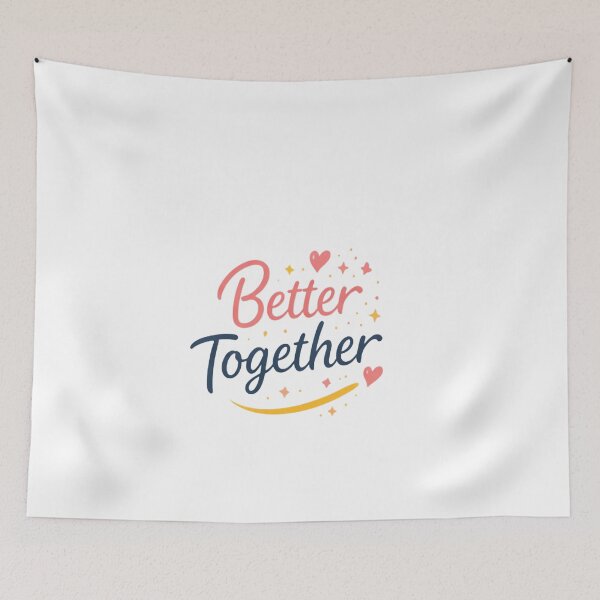 Item preview, Better Together Minimal Romantic Design | Simple Love Quote designed and sold by Lovestickerco.