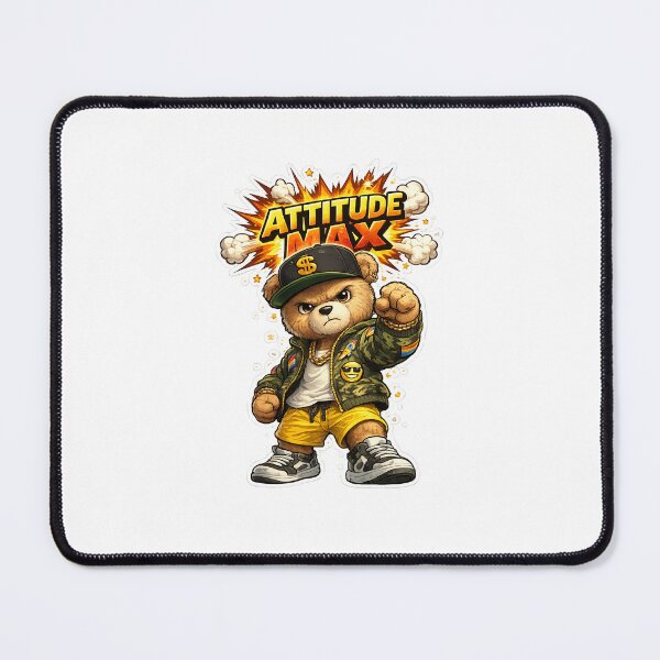 Item preview, ATTITUDE MAX – Swag Teddy Bear Street Style Sticker ?? designed and sold by SparkVault.