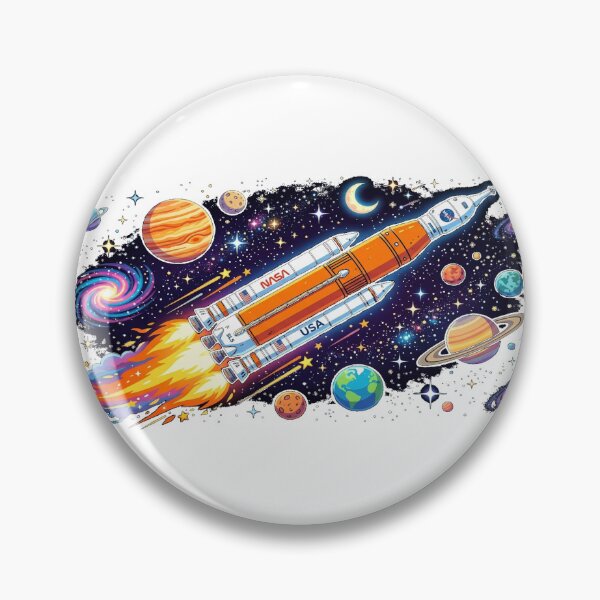Item preview, Comic Style NASA SLS Rocket in the Galaxy designed and sold by Pixels By D.