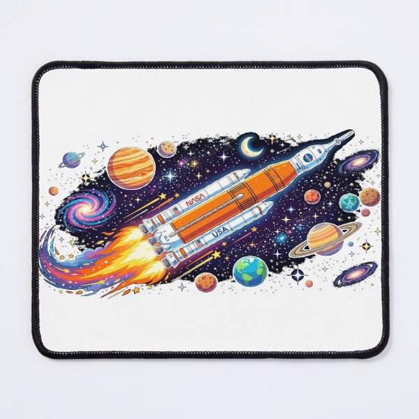 Item preview, Comic Style NASA SLS Rocket in the Galaxy designed and sold by Pixels By D.