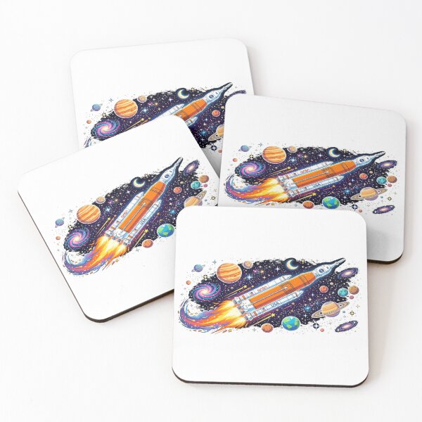 Item preview, Comic Style NASA SLS Rocket in the Galaxy designed and sold by Pixels By D.