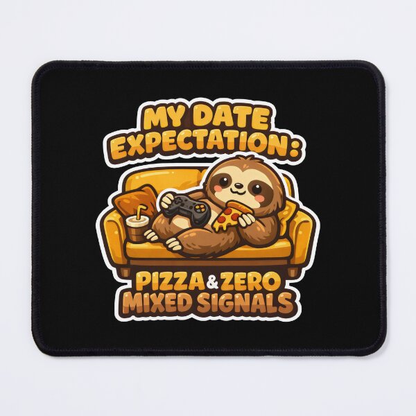 Item preview, Pizza and Zero Mixed Signals Sloth Funny Animal Art designed and sold by SplashTastic.