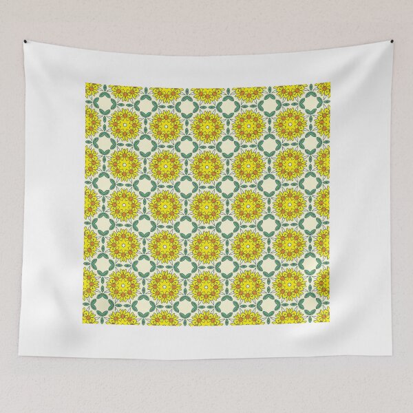 Item preview, Bright Sunflower Mandala Seamless Floral Pattern designed and sold by ollaramsg.