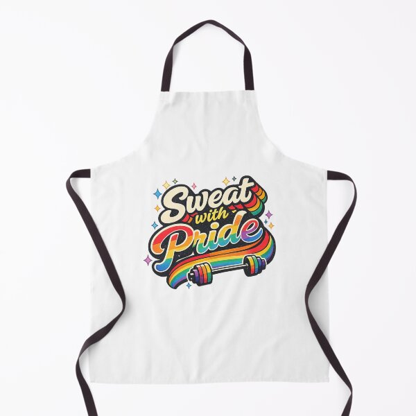 Item preview, Retro Rainbow “Sweat with Pride” LGBTQ+ Fitness Statement designed and sold by Aryabek.