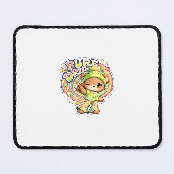 Item preview, Sassy Chibi Teddy Bear – “PURE DRIP” Psychedelic Streetwear Vibe designed and sold by SparkVault.