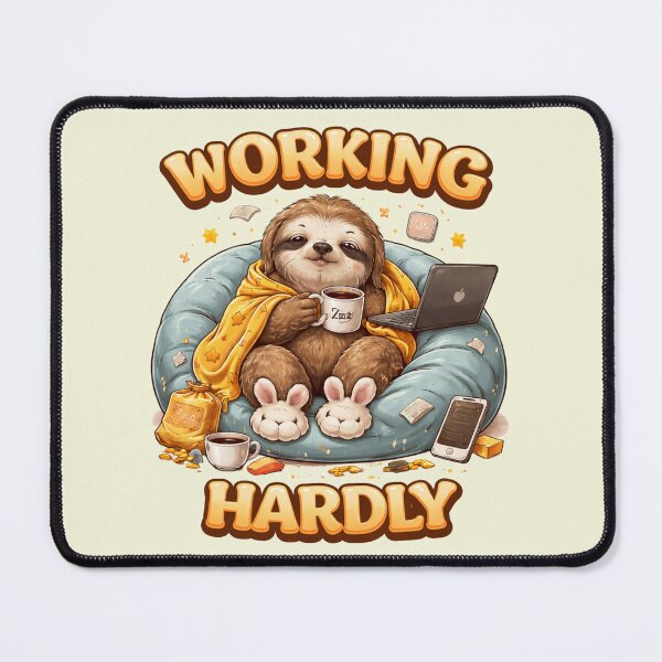Item preview, Lazy Sloth Working Hardly – Funny Sloth Meme Sticker for Lazy Days & Work Humor designed and sold by DivineTrident.