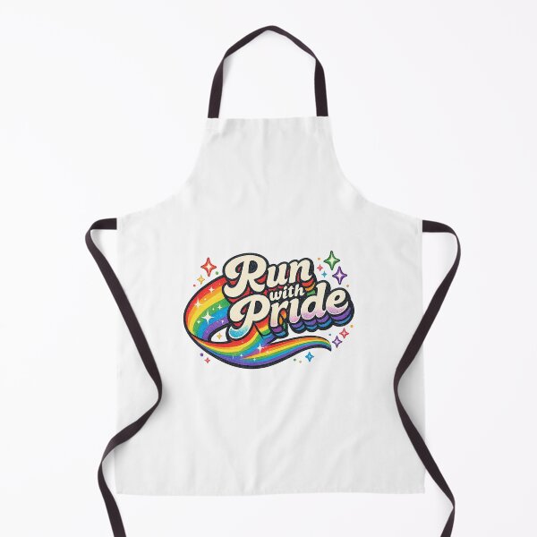 Item preview, Bold Script “Run with Pride” Rainbow LGBTQ Athletic Energy designed and sold by Aryabek.