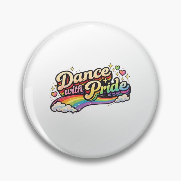 Item preview, Retro “Dance with Pride” Rainbow LGBTQ Celebration Statement designed and sold by Aryabek.