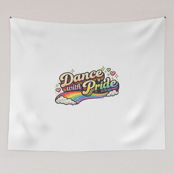 Item preview, Retro “Dance with Pride” Rainbow LGBTQ Celebration Statement designed and sold by Aryabek.