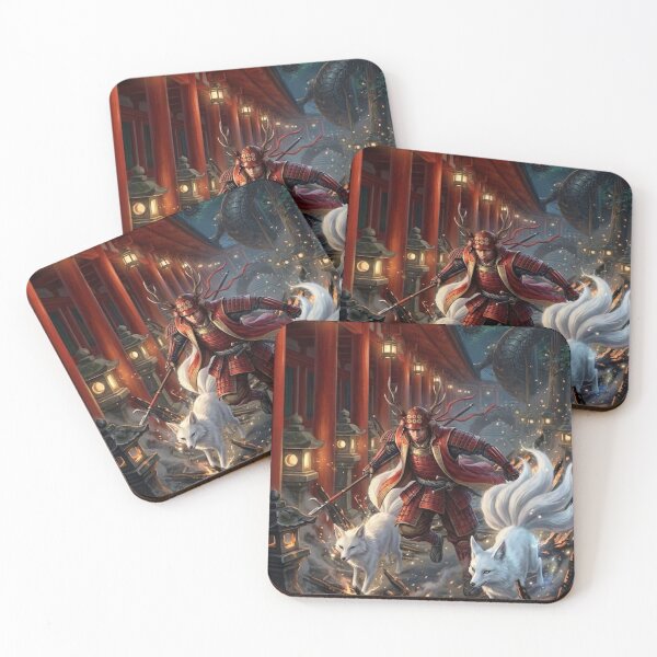 Item preview, Sanada Yukimura: The Crimson Samurai & Kitsune designed and sold by Mori-no-Akari.