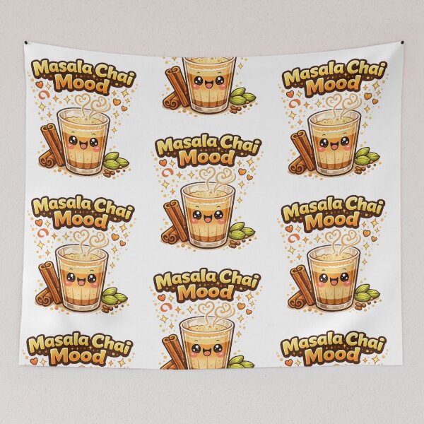 Item preview, Masala Chai Mood Cute Kawaii Indian Tea Cartoon | Cozy Chai Lover Aesthetic designed and sold by Globalcitytees.