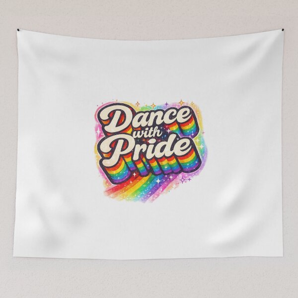Item preview, Neon Rainbow “Dance with Pride” LGBTQ+ Party Energy designed and sold by Aryabek.