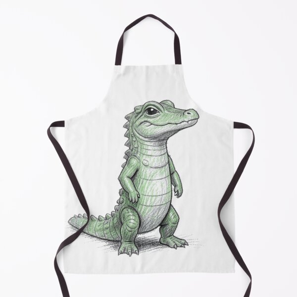 Item preview, Hand Drawn Sketch of a Cute Standing Crocodile designed and sold by Bloomkept.