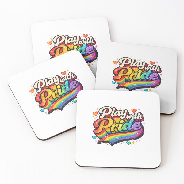 Item preview, Vibrant “Play with Pride” LGBTQ+ Rainbow Fun Statement designed and sold by Aryabek.