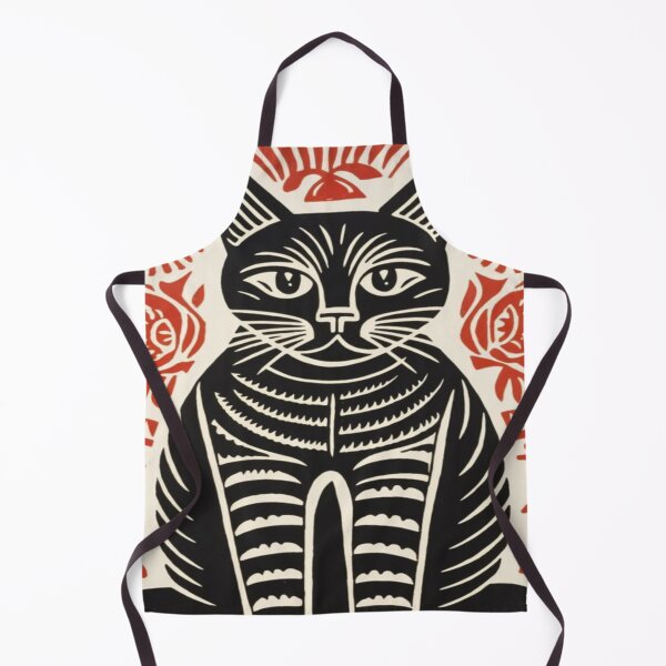Item preview, Drawing of striking black cat stencil designed and sold by NivyasArtistry.