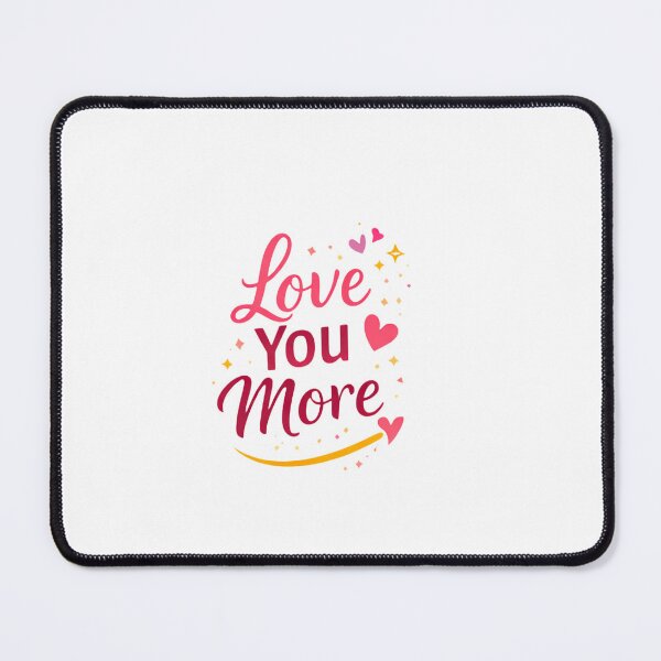 Item preview, Love You More Minimal Romantic Design | Simple Love Quote designed and sold by Lovestickerco.