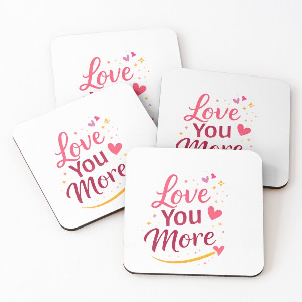 Item preview, Love You More Minimal Romantic Design | Simple Love Quote designed and sold by Lovestickerco.