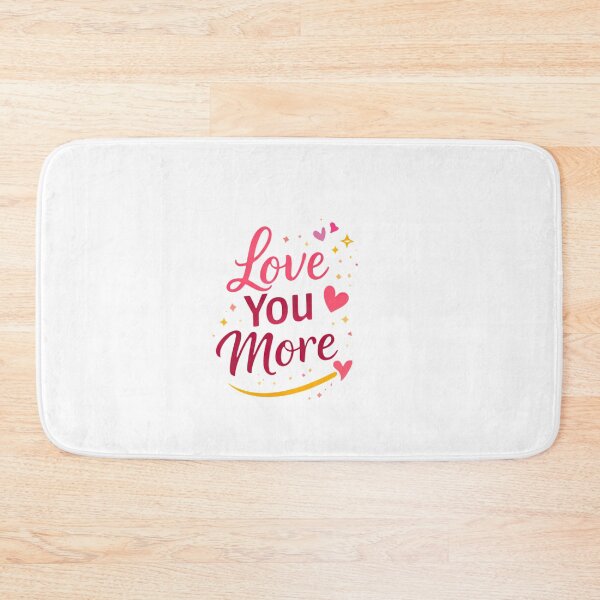 Item preview, Love You More Minimal Romantic Design | Simple Love Quote designed and sold by Lovestickerco.