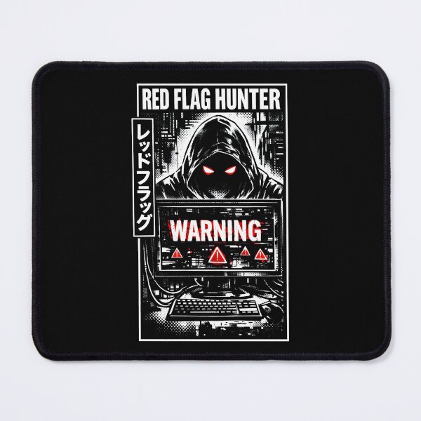 Item preview, Red Flag Hunter Cyber Security Hacker Aesthetic designed and sold by SplashTastic.