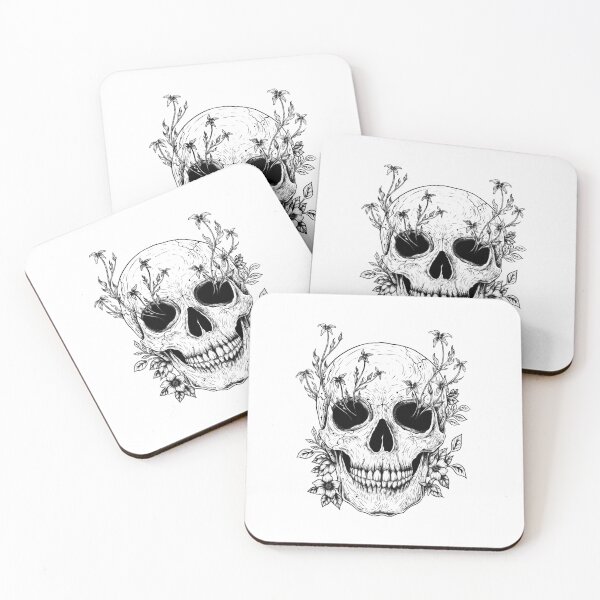 Item preview, Flower Skull designed and sold by episodicDrawing.