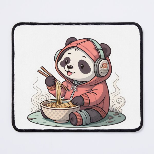 Item preview, Lo-Fi Ramen Panda Aesthetic Streetwear Cute Food Animal Design designed and sold by Studio Atharv.