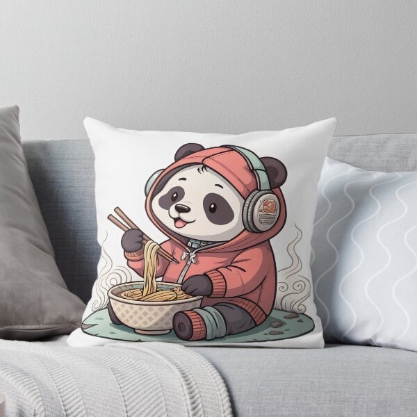 Item preview, Lo-Fi Ramen Panda Aesthetic Streetwear Cute Food Animal Design designed and sold by Studio Atharv.