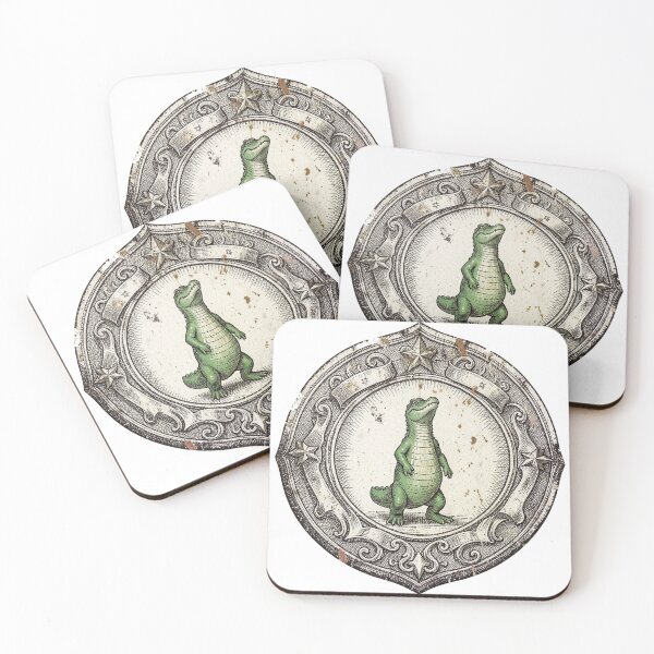 Item preview, Vintage Badge Small Green Crocodile Retro Emblem designed and sold by Bloomkept.