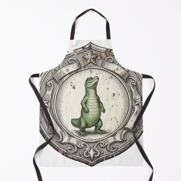 Item preview, Vintage Badge Small Green Crocodile Retro Emblem designed and sold by Bloomkept.