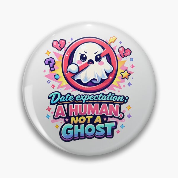 Item preview, Human Not a Ghost Dating Humor Pop Art designed and sold by SplashTastic.