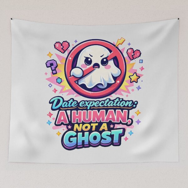 Artikelvorschau, Mensch, kein Geist – Dating-Humor, Pop-Art entworfen und verkauft von SplashTastic.