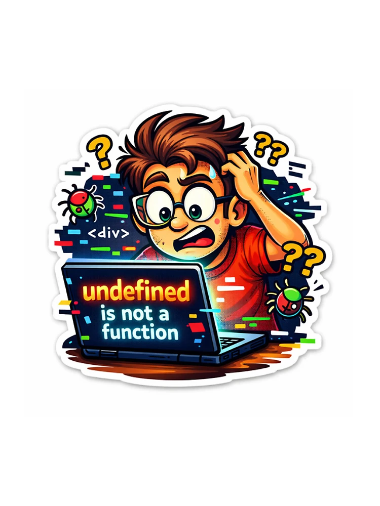 Thumbnail 5 of 5, iPhone Case, JavaScript Meme Sticker – “undefined is not a function” Funny Coding Programmer Error Design designed and sold by CodingPrintHub.