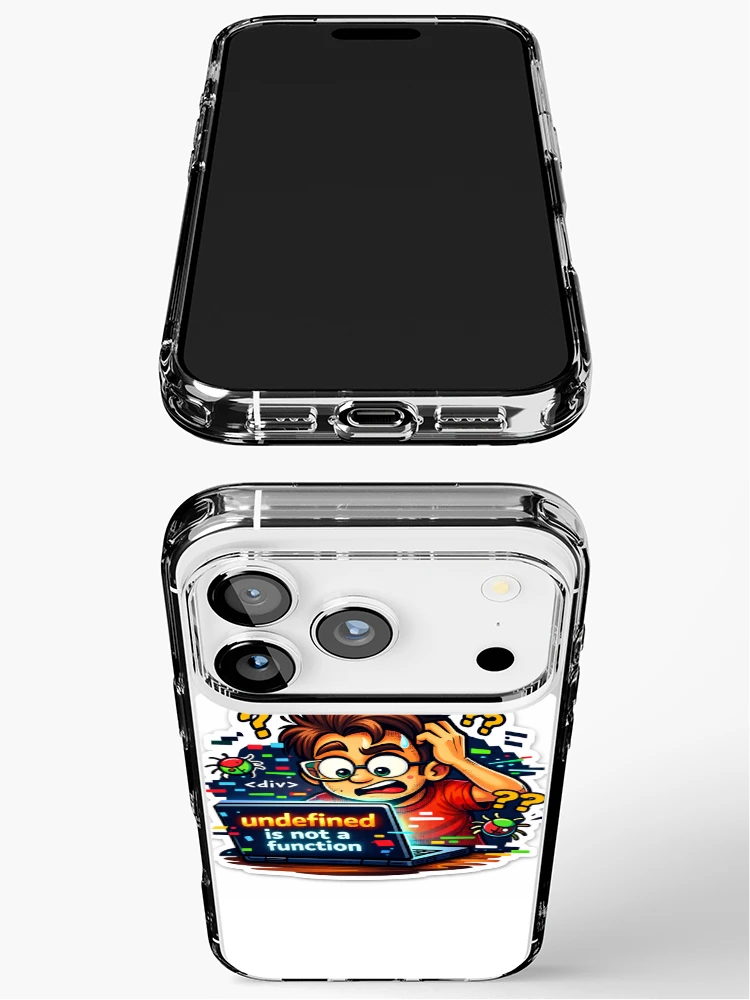 Thumbnail 3 of 5, iPhone Case, JavaScript Meme Sticker – “undefined is not a function” Funny Coding Programmer Error Design designed and sold by CodingPrintHub.