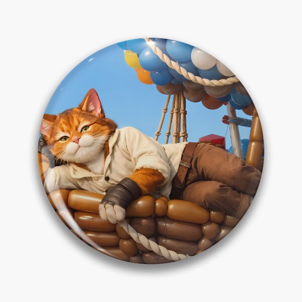 Item preview, Relaxed Cat In Balloon Air Adventure designed and sold by KnitOfShadoF.