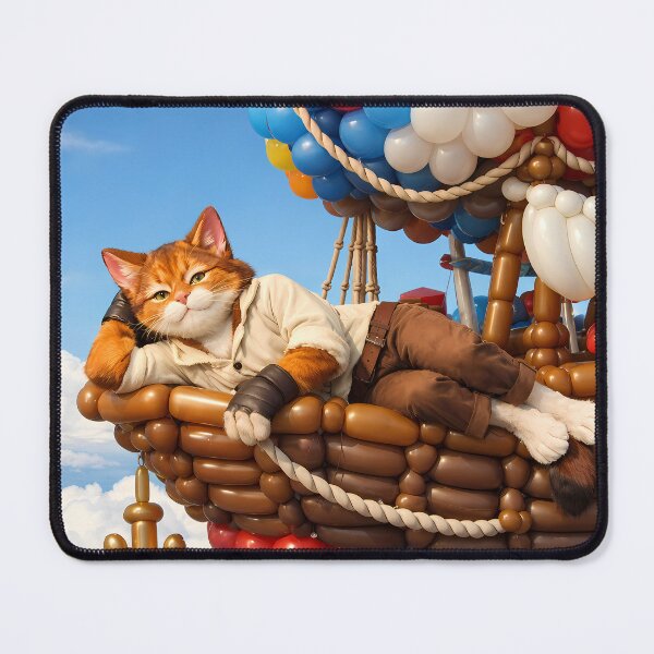 Item preview, Relaxed Cat In Balloon Air Adventure designed and sold by KnitOfShadoF.