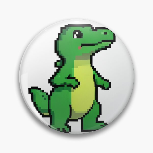 Item preview, Retro Pixel Art Green Crocodile Standing designed and sold by Bloomkept.
