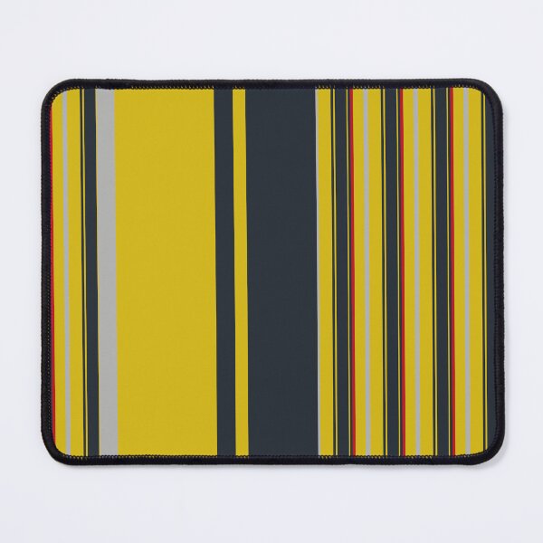 Item preview, Modern retro vertical stripe pattern yellow navy grey red minimalist geometric lines designed and sold by WildHugeDot.