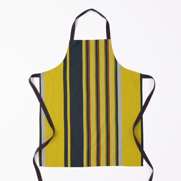 Artikelvorschau, Modernes Retro-Streifenmuster in Gelb, Marineblau, Grau und Rot, minimalistische geometrische Linien entworfen und verkauft von WildHugeDot.