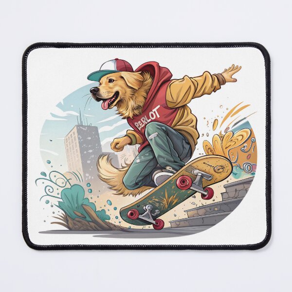 Item preview, Golden Retriever Skater Dog Cute Streetwear Skateboarding Design designed and sold by Studio Atharv.