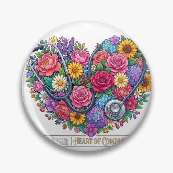Item preview, Floral Stethoscope Heart - Nurse Life designed and sold by Pixels By D.