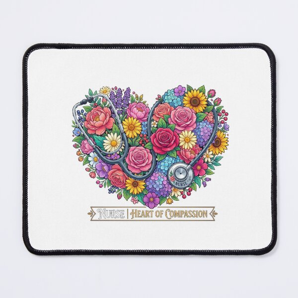 Item preview, Floral Stethoscope Heart - Nurse Life designed and sold by Pixels By D.